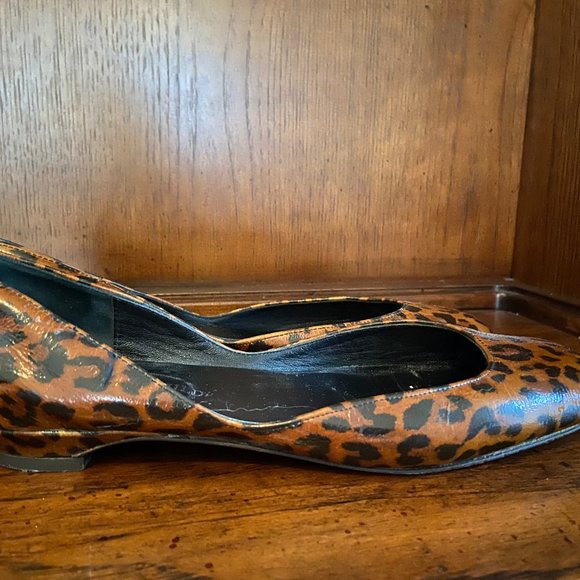 Hollywould Leopard Patent Leather Ballet Flats - Picture 2 of 3